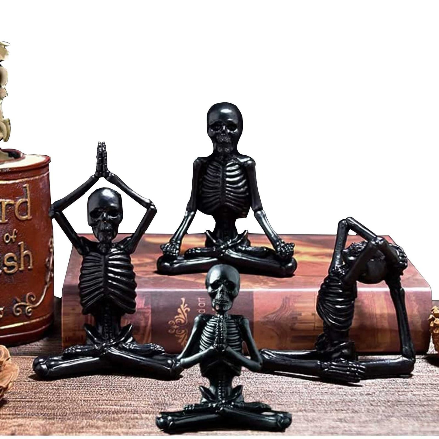 Yoga Skeleton Statue Ornaments Set