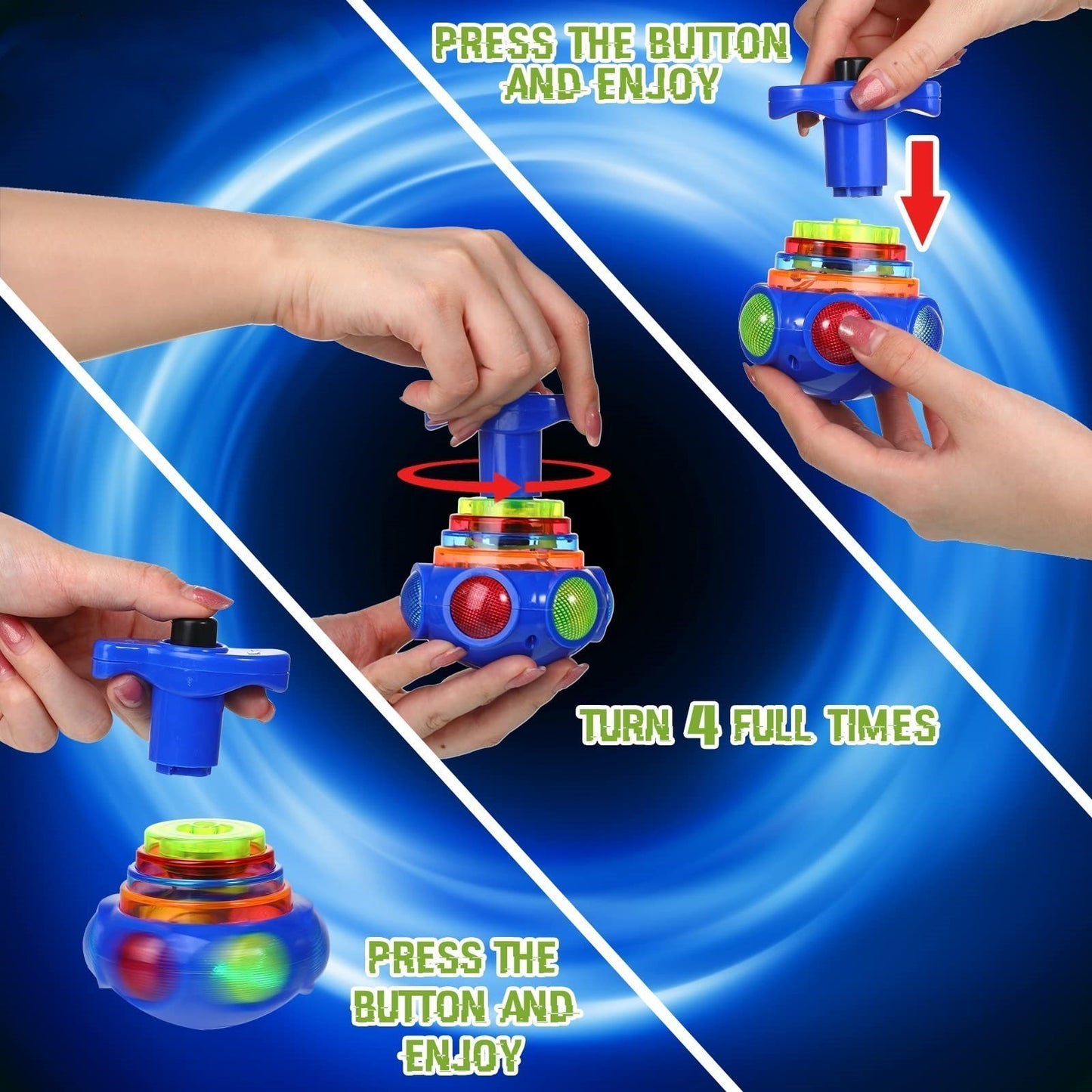 🔥BIG SALE - HALF PRICE🔥 Music Flashing Spinners Toy With Launcher