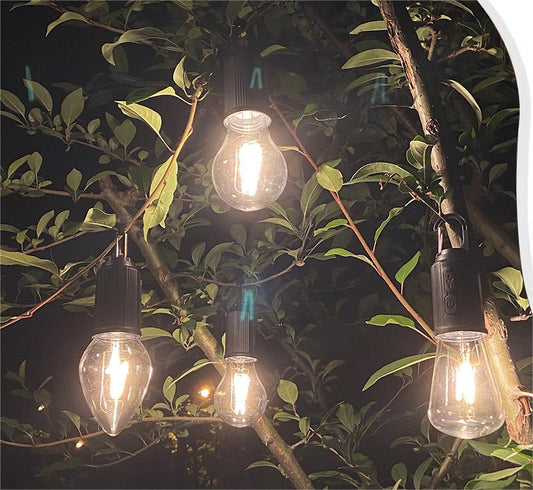 2025 New Outdoor Camping Hanging Type-C Charging Retro Light Bulb Lighting Decoration