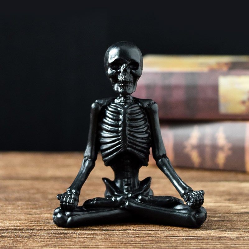 Yoga Skeleton Statue Ornaments Set
