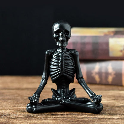 Yoga Skeleton Statue Ornaments Set