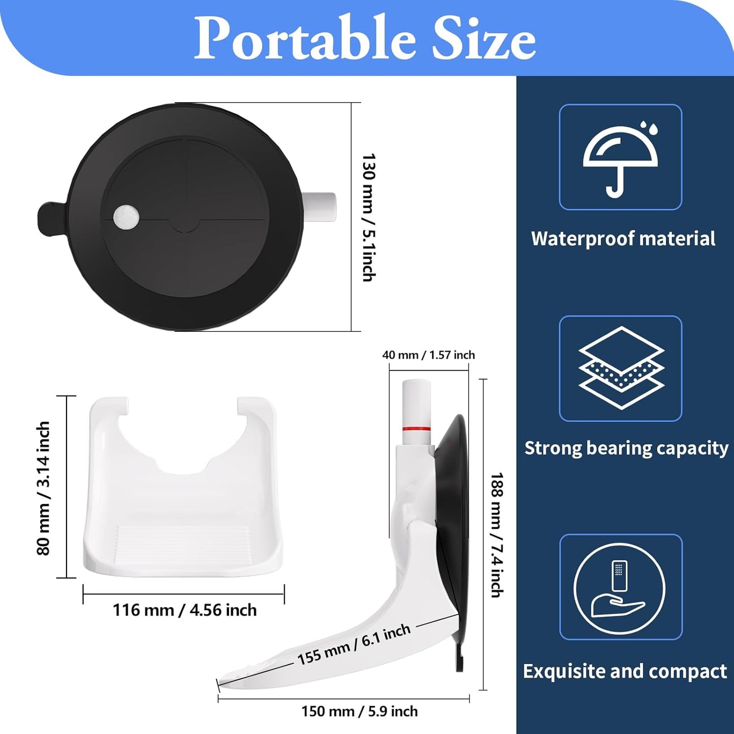 ✨Foot Stand for Inside Shower with Powerful Suction Cup✨