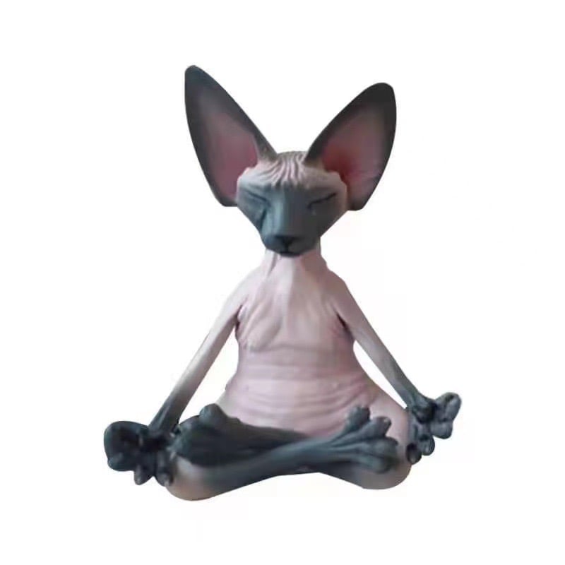 Hairless Cat Meditation Resin Ornament