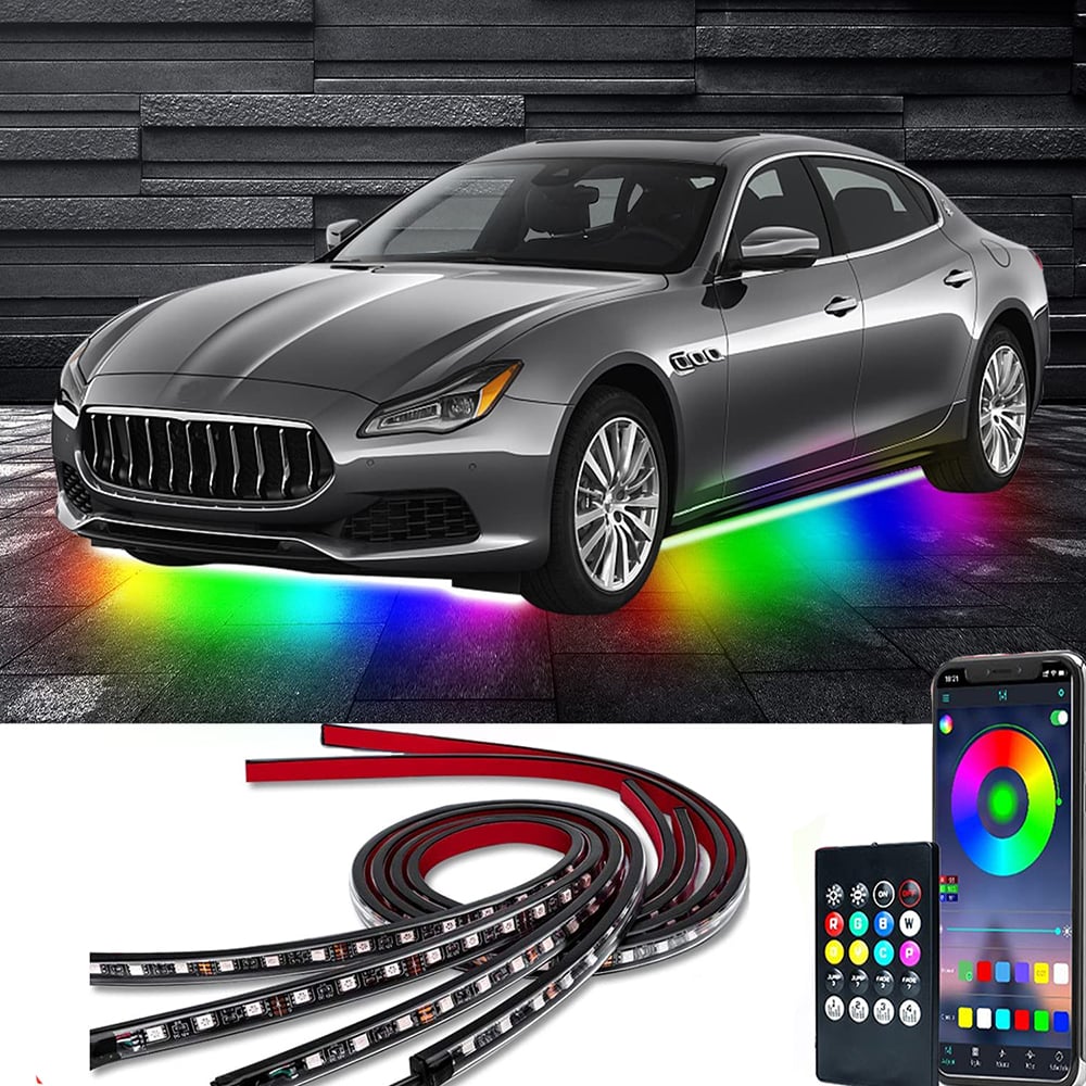 🔥LAST DAY 49% OFF- Car Chassis Flexible RGB Waterproof LED Strip Lights (4PCS)
