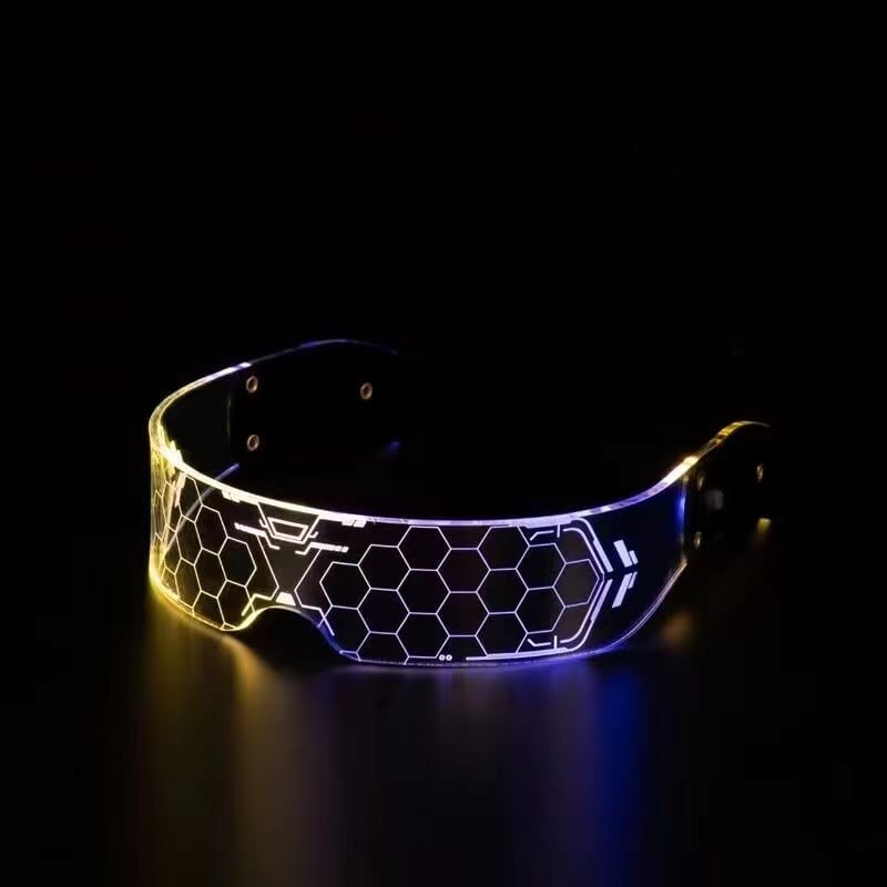 🔥Last Day 50% OFF🔥Cyberpunk Colorful Light Glasses - Buy 3 Free Shipping