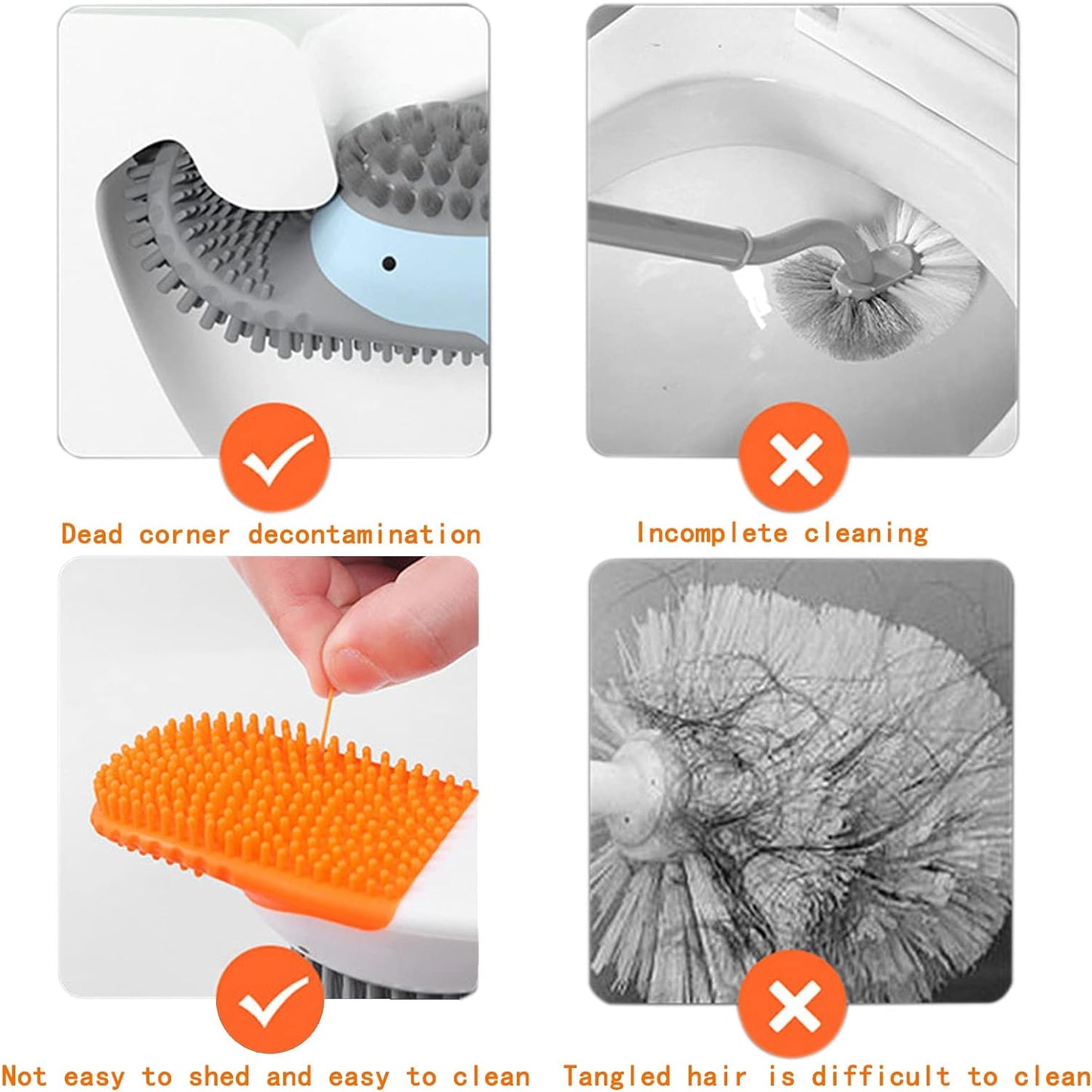 Duckling Silicone Toilet Brush - Automatic Opening and Closing Gravity Storage Rack